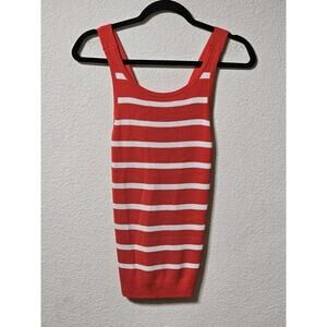 Banana Republic Blouse Womens S Striped Scoop Neck Criss Cross Strappy Back Top